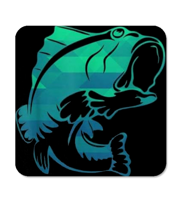 Fishing - Bass Fish Tee Coaster Fishing - Bass Fish Tee Coaster
