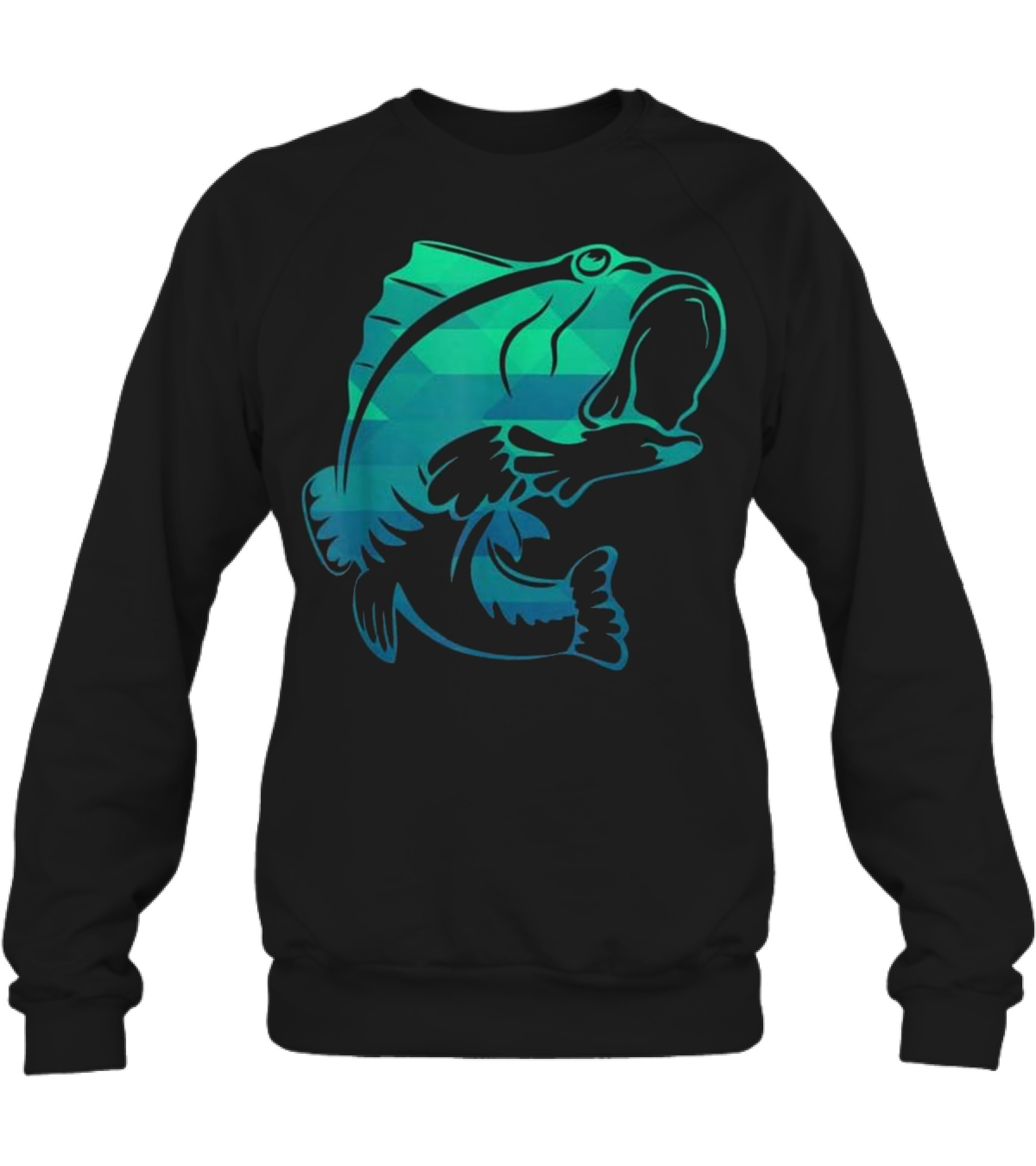 Fishing - Bass Fish Tee Crewneck Sweatshirt 