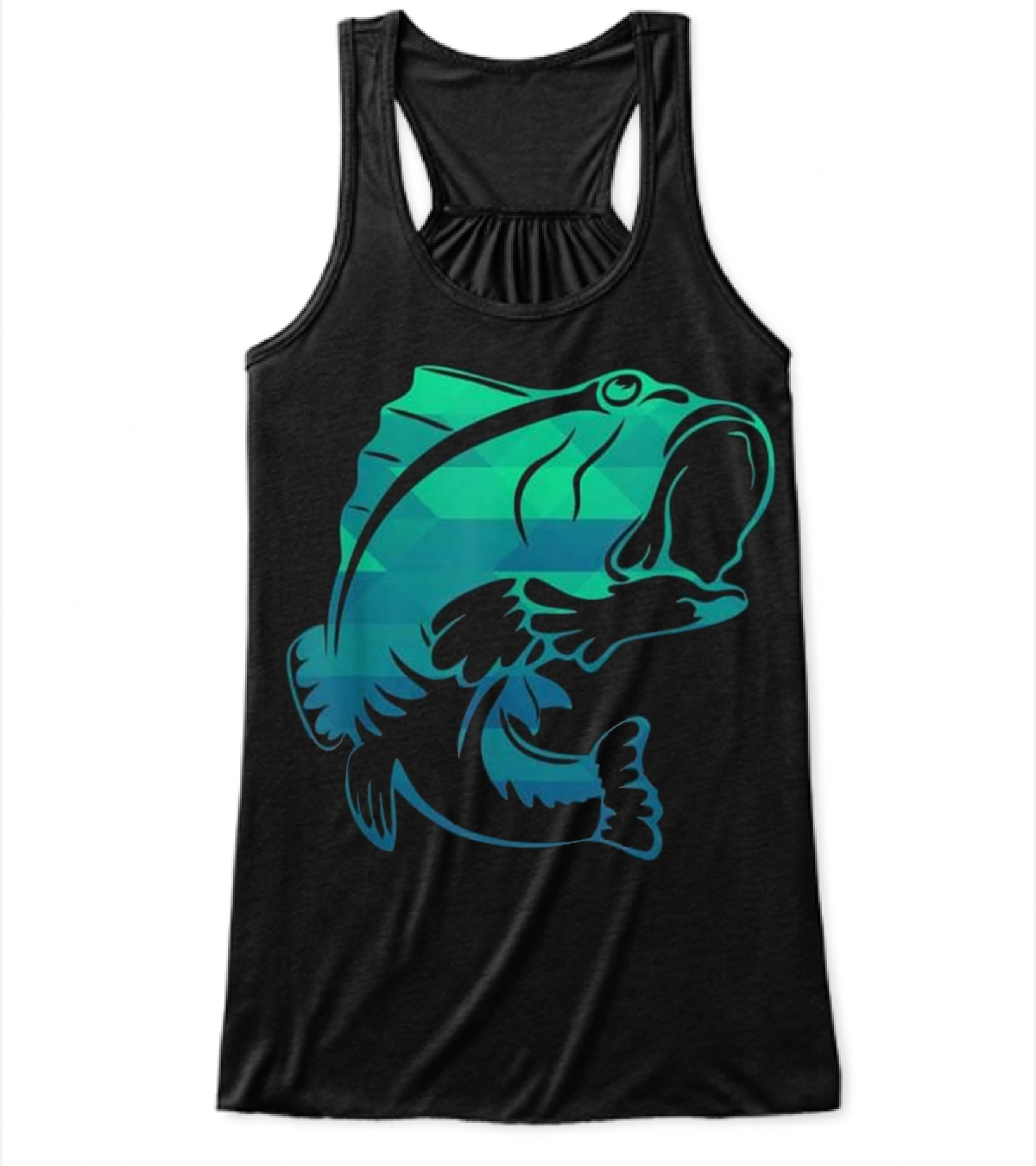 Fishing - Bass Fish Tee Flowy Tank Top 