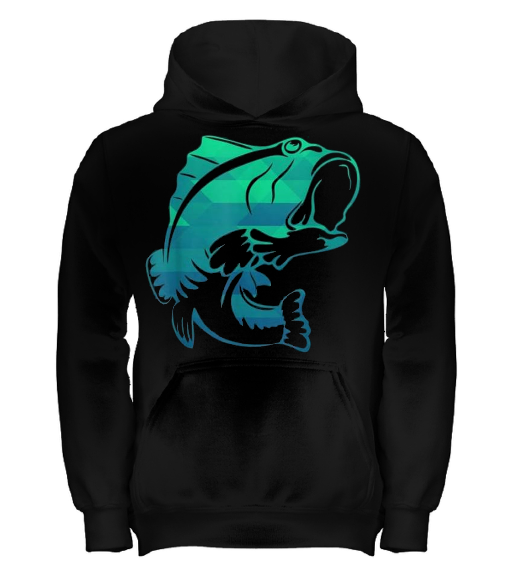 Fishing - Bass Fish Tee Kids Hoodie