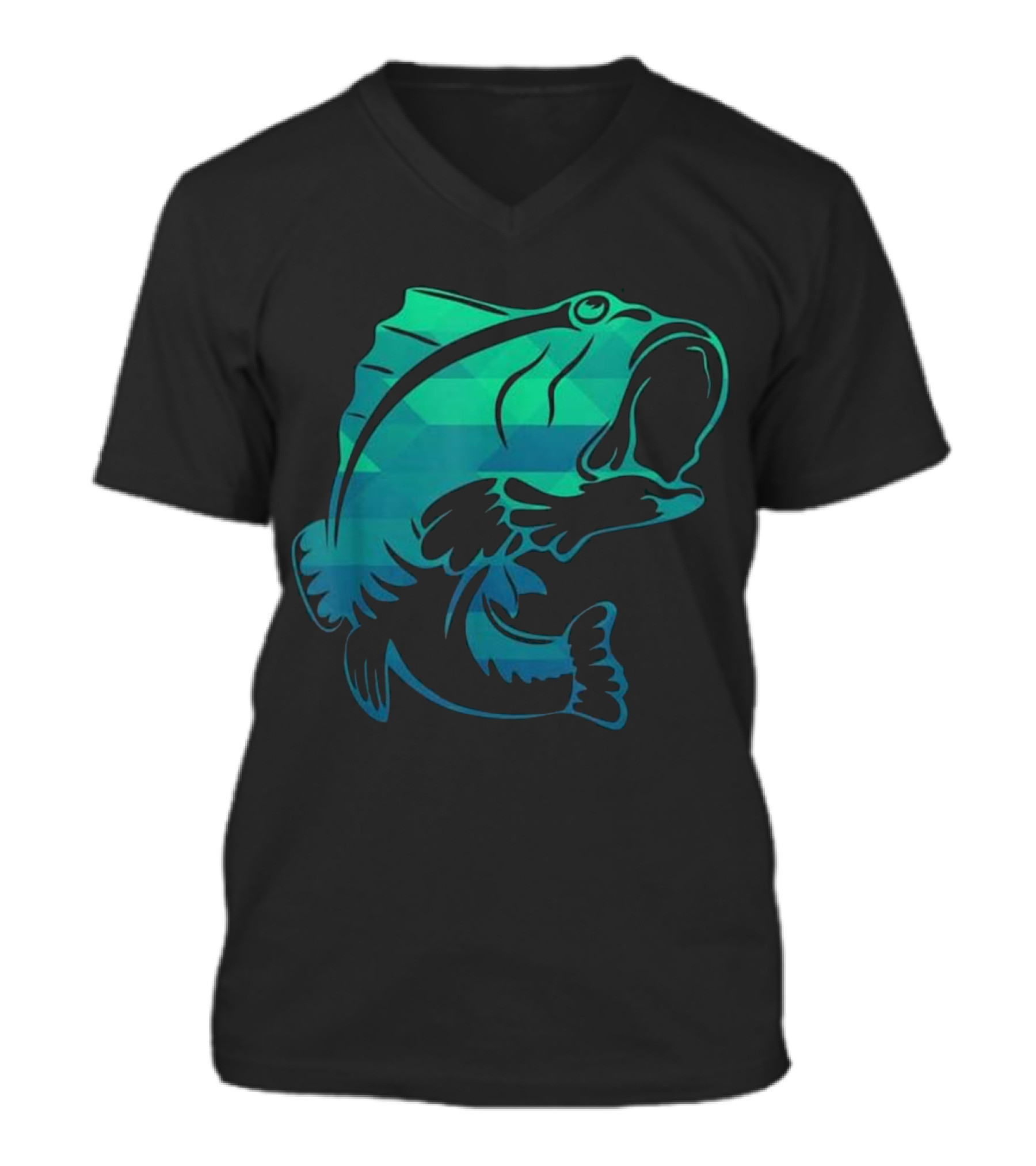 Fishing - Bass Fish Tee V-Neck Unisex T-Shirt 