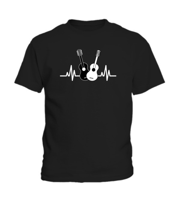 Acoustic Guitar Heartbeat Musician Toddler T-Shirt Acoustic Guitar Heartbeat Musician Toddler T-Shirt