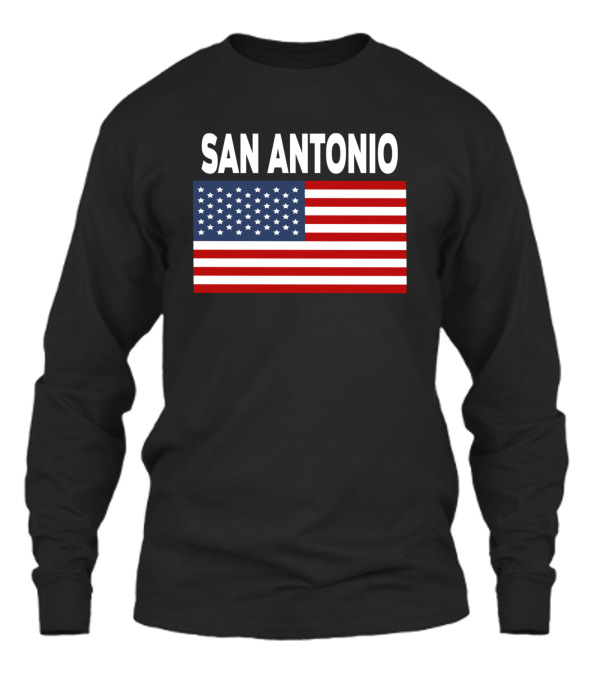 America Flag Basic San Antonio Unisex Long Sleeve America Flag Basic San Antonio Unisex Long Sleeve