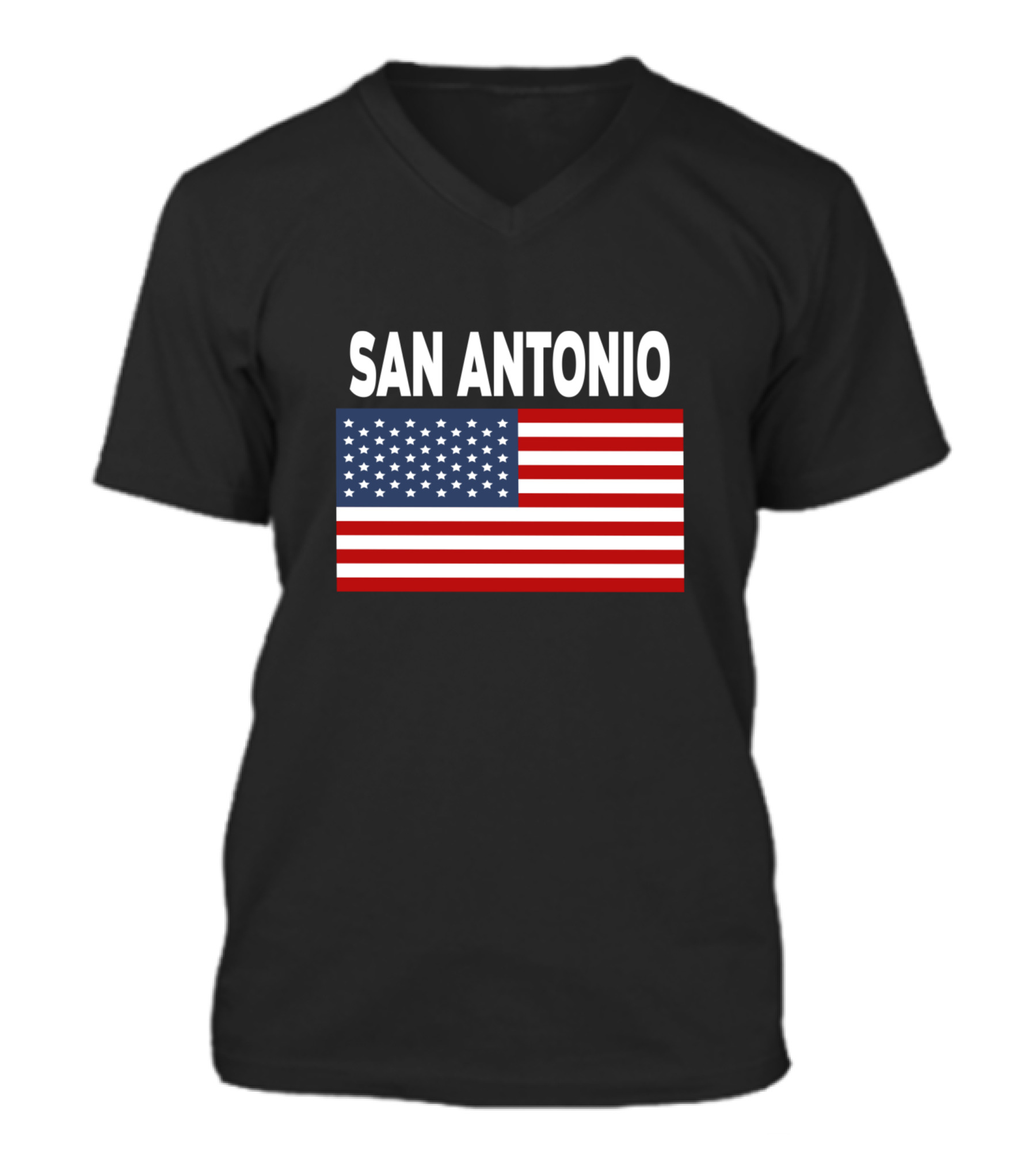 America Flag Basic San Antonio V-Neck Unisex T-Shirt