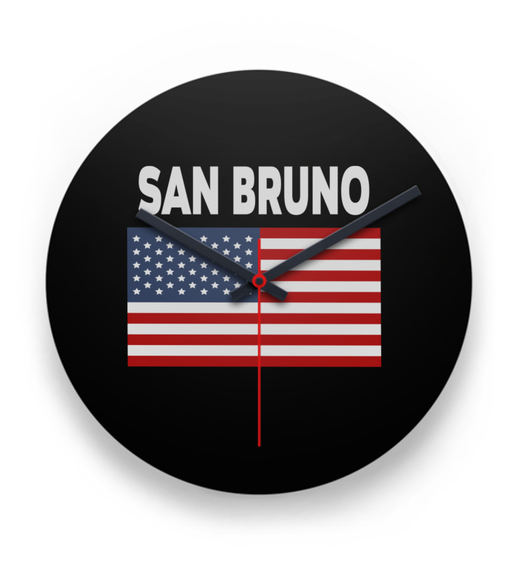 America Flag Basic San Br...Clock 