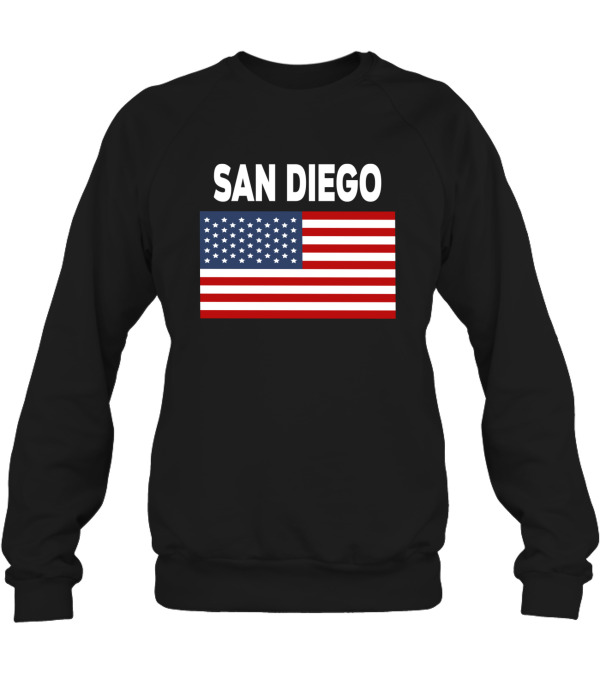 America Flag Basic San Diego Crewneck Sweatshirt America Flag Basic San Diego Crewneck Sweatshirt