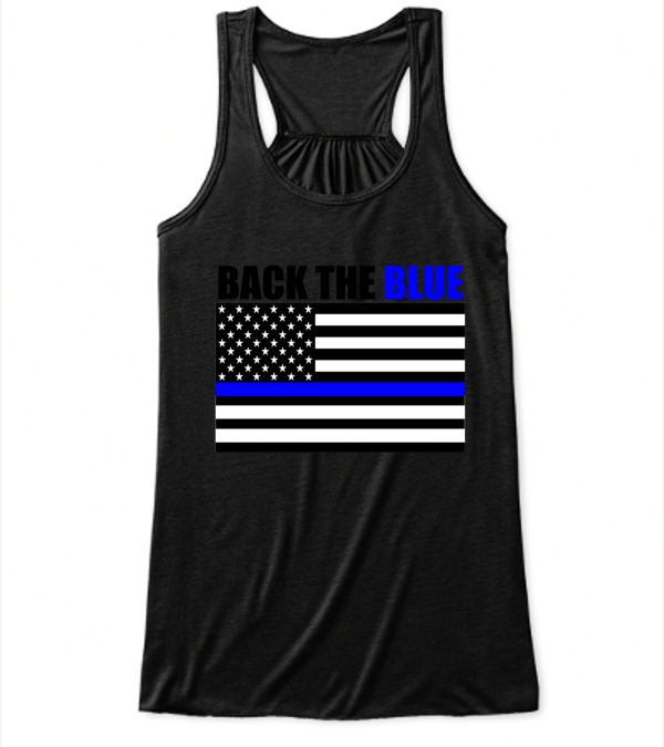Back The Blue Thin Blue Line Flag Flowy Tank Top Back The Blue Thin Blue Line Flag Flowy Tank Top