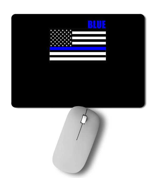Back The Blue Thin Blue Line Flag Mousepad Back The Blue Thin Blue Line Flag Mousepad