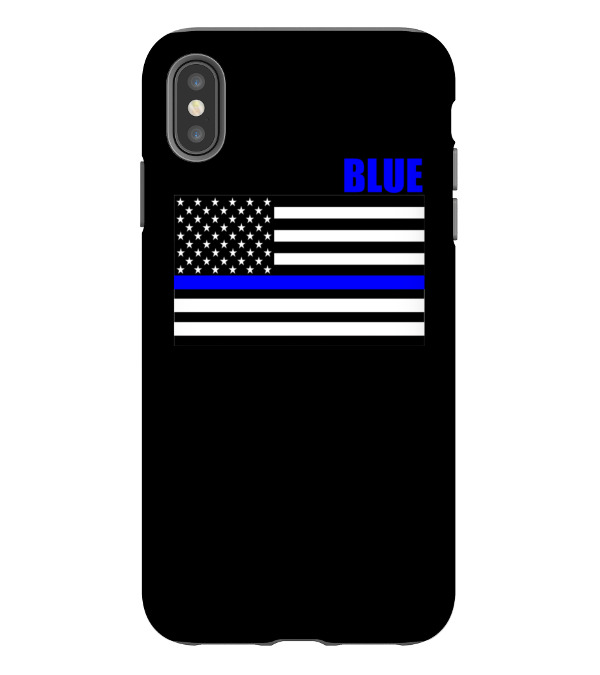 Back The Blue Thin Blue Line Flag iPhone XS Max Case Back The Blue Thin Blue Line Flag iPhone XS Max Case