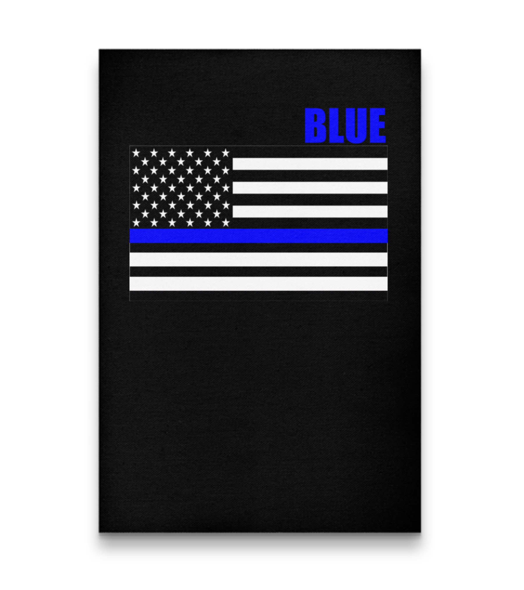 Back The Blue Thin Blue Line Flag Vertical Poster 24"x36"