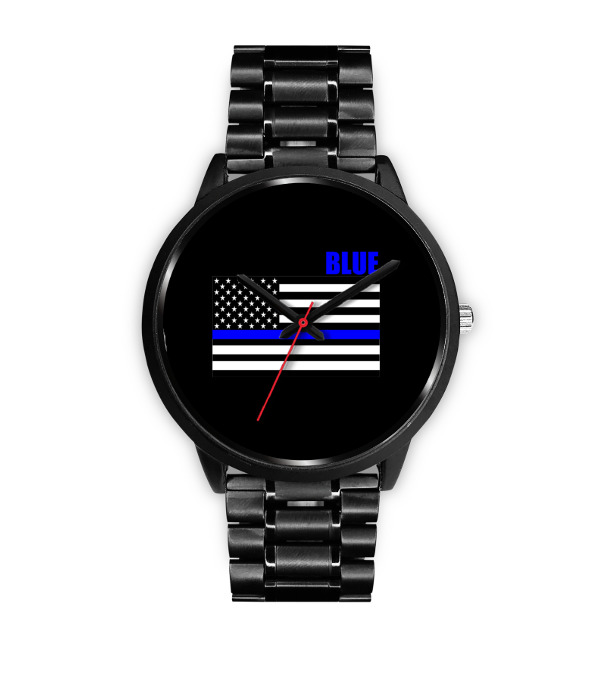 Back The Blue Thin Blue Line Flag Watch Back The Blue Thin Blue Line Flag Watch